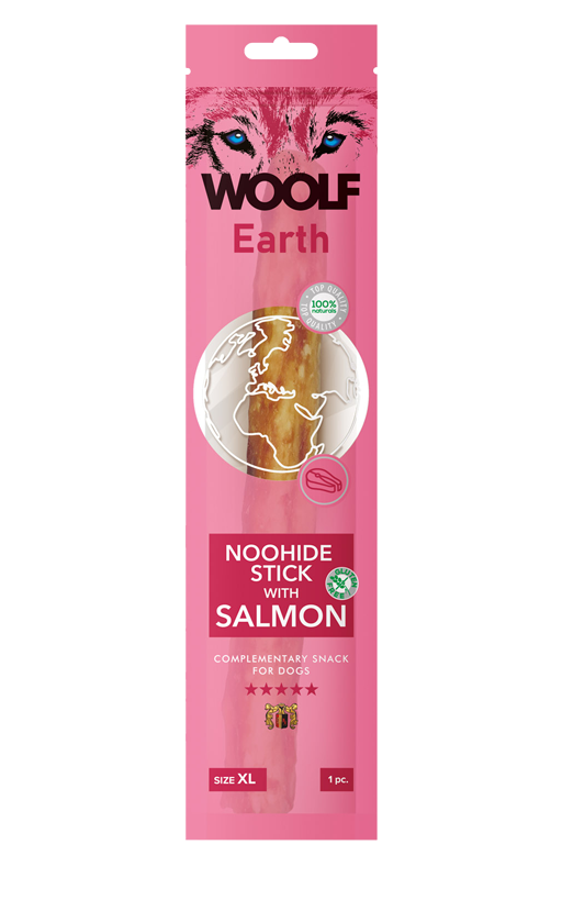 1051 - WOOLF Earth NOOHIDE XL Stick with Salmon