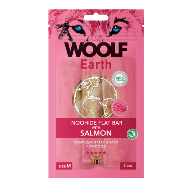 1063 - WOOLF Earth NOOHIDE M Flat Bar with Salmon