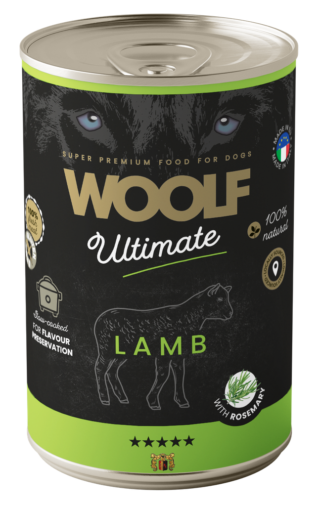7006 - WOOLF ULTIMATE CANNED DOGFOOD - Lamb with Rosemary