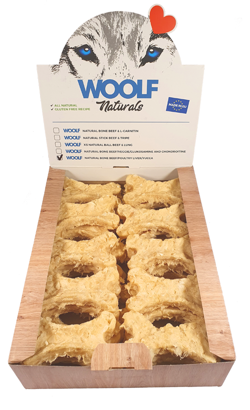 WFN301A - WOOLF Natural Bone Beef, poultry liver & Yucca