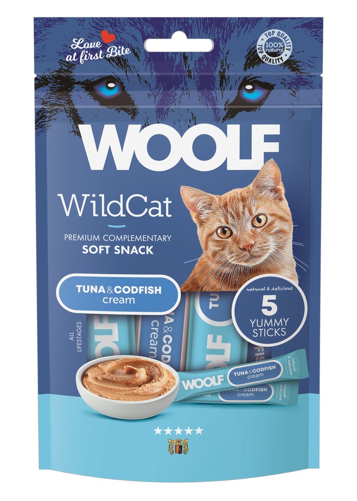 5205 - WOOLF WILDCAT  Cream 5 pcs - Tuna & Codfish