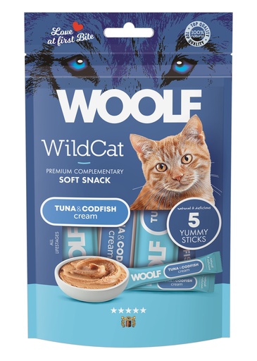 [5205] 5205 - WOOLF WILDCAT  Cream 5 pcs - Tuna & Codfish