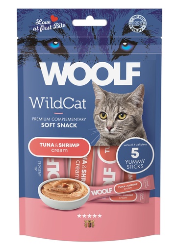 [5208] 5208 - WOOLF WILDCAT  Cream 5 pcs - Tuna & Shrimp