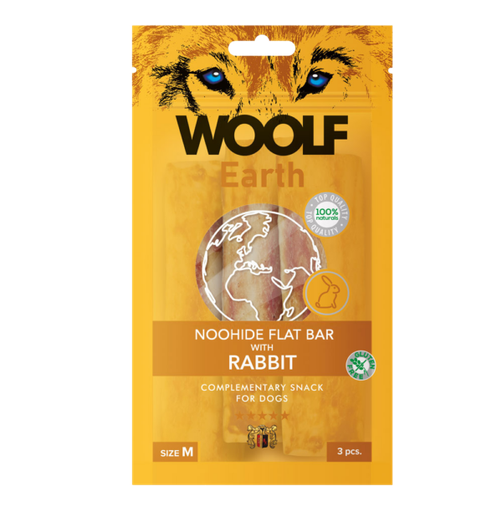 [1064] 1064 - WOOLF Earth NOOHIDE M Flat Bar with Rabbit