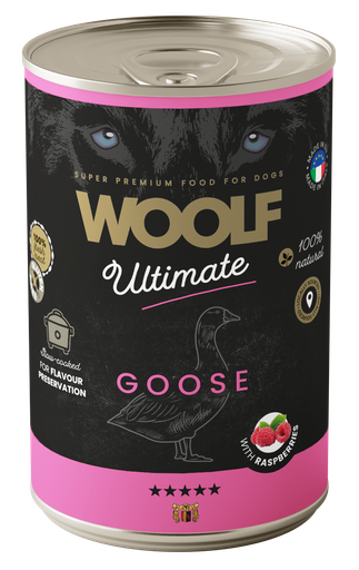 [7002] 7002 - WOOLF ULTIMATE CANNED DOGFOOD - Goose with Raspberry