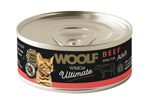 [7102] 7102 - WOOLF WILDCAT ULTIMATE CANNED CATFOOD - BEEF PATE