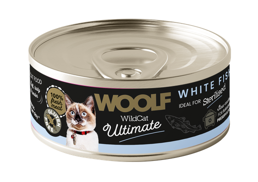 [7104] 7104 - WOOLF WILDCAT ULTIMATE CANNED CATFOOD - WHITE FISH PATE