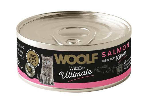 [7106] 7106 - WOOLF WILDCAT ULTIMATE CANNED CATFOOD  - KITTEN SALMON PATE